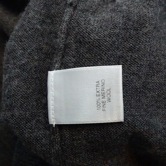 Turnbury Dark Gray Luxe Extra fine Merino Wool Preppy Sweater Vest Neutral Sz.XL - Picture 8 of 9